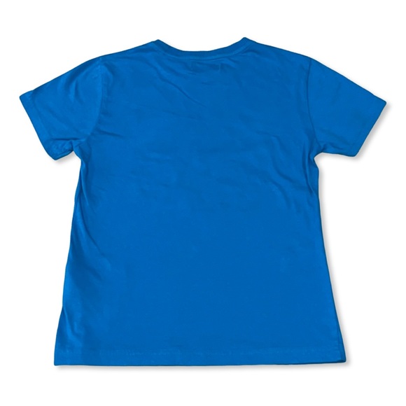 Authentic MOSCHINO Teen Kid Unisex Blue Stretch Soft Graphic Tee T-shirt - Picture 6 of 7